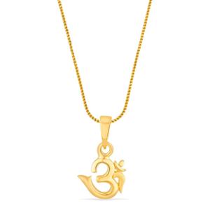 Buy Om Pendant Gold Necklace