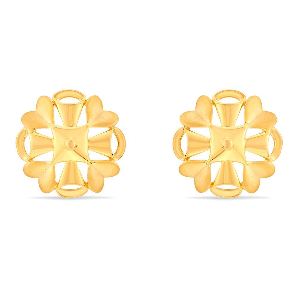 Buy Heart Shaped Petal Gold Earrings
