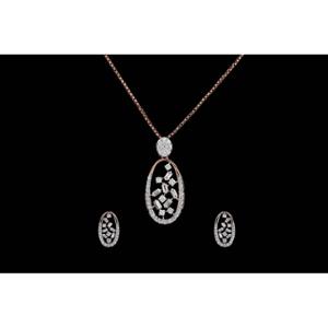 Buy 14 Karat Gold & Diamond Pendant Set