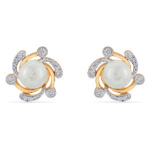 Buy 14 Karat Gold & Diamond Earrings
