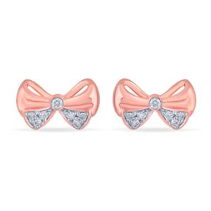 Buy Bow Gold & Diamond Kids Earrings