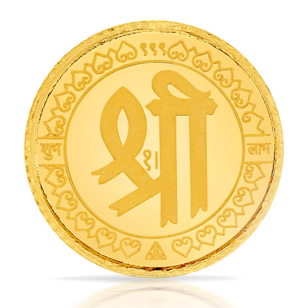 Buy 24 Kt Yellow Finish 4 Grams Shree Gold Coin