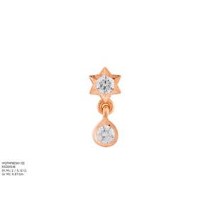 Buy 22 Karat Gold & Diamond Nose Pin