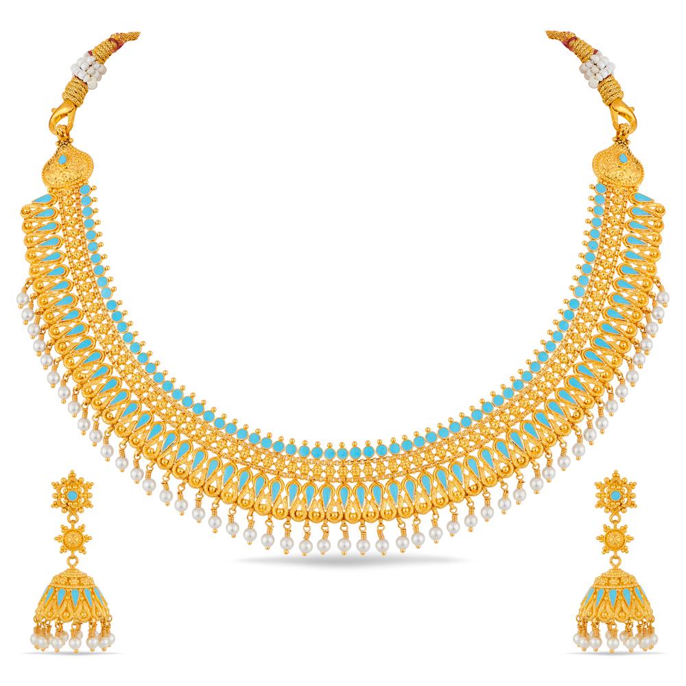 Buy 22 Karat Gold Necklace Set