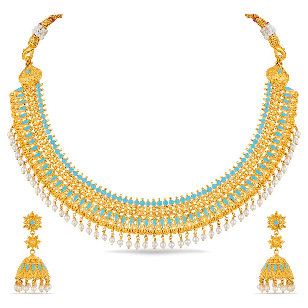 Buy 22 Karat Gold Necklace Set