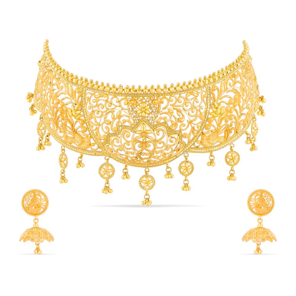 Buy 22 Karat Gold Necklace Set