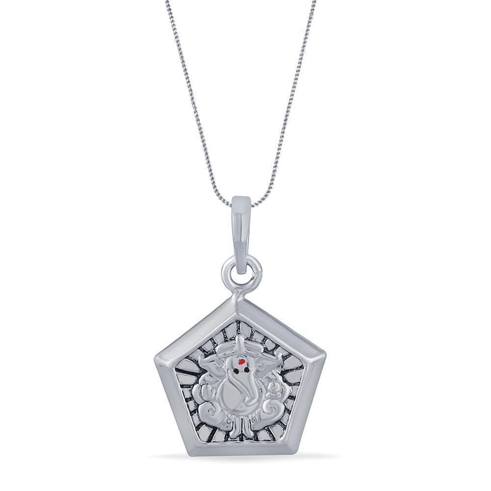 Buy Divine Ganesha Silver Pendant