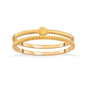 Buy 14 Karat Layered Delicate Gold Ring Set