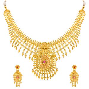 Buy 22 Karat Gold Necklace Set
