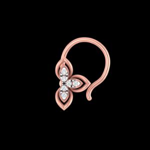 Buy 18 Karat Gold & Diamond Nose Pin