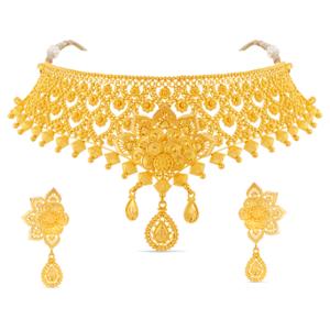 Buy 22 Karat Gold Necklace Set