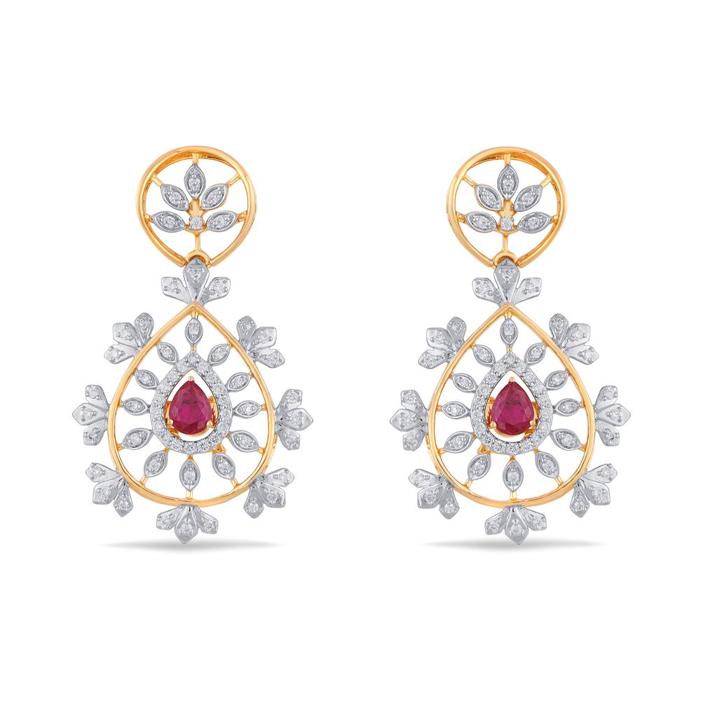 Buy 18 Karat Gold & Diamond Earrings