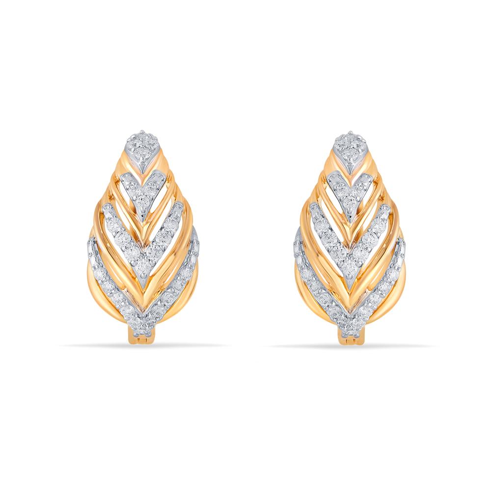 Buy 18 Karat Gold & Diamond Earrings