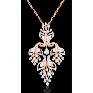 Buy 18 Karat Gold & Diamond Pendant Set