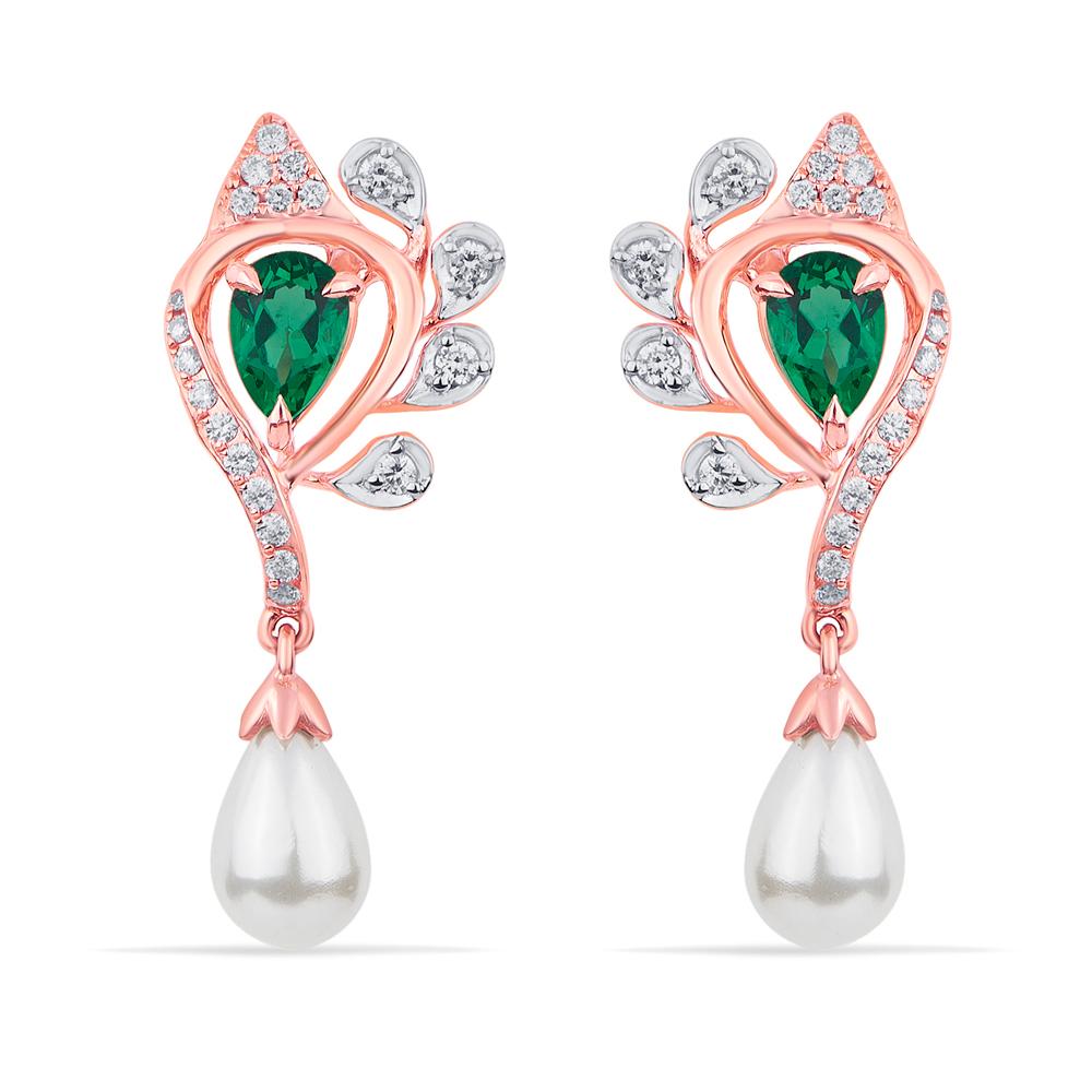 Buy 18 Karat Gold & Diamond Earrings