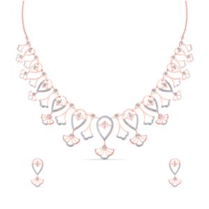 Buy 14 Karat Gold & Diamond Necklace Set