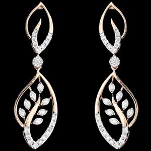 Buy 18 Karat Gold & Diamond Earrings