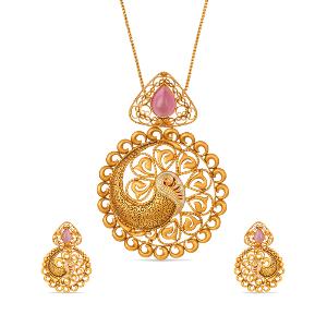 Buy 22 Karat Gold Pendant Set