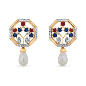 Buy 14 Karat Gold & Diamond Earrings