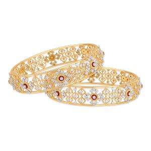 Buy 14 Karat Gold & Diamond Bangle