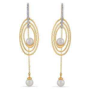 Buy 14 Karat Gold & Diamond Earrings