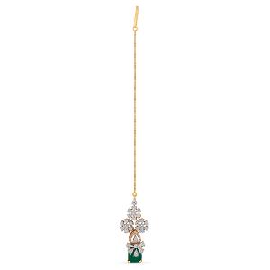 Buy 14 Karat Gold & Diamond Mang Tikka
