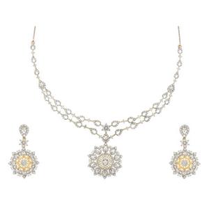 Buy 14 Karat Gold & Diamond Necklace Set