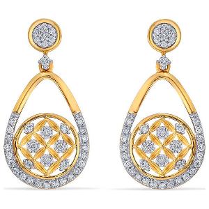 Buy 14 Karat Gold & Diamond Earrings