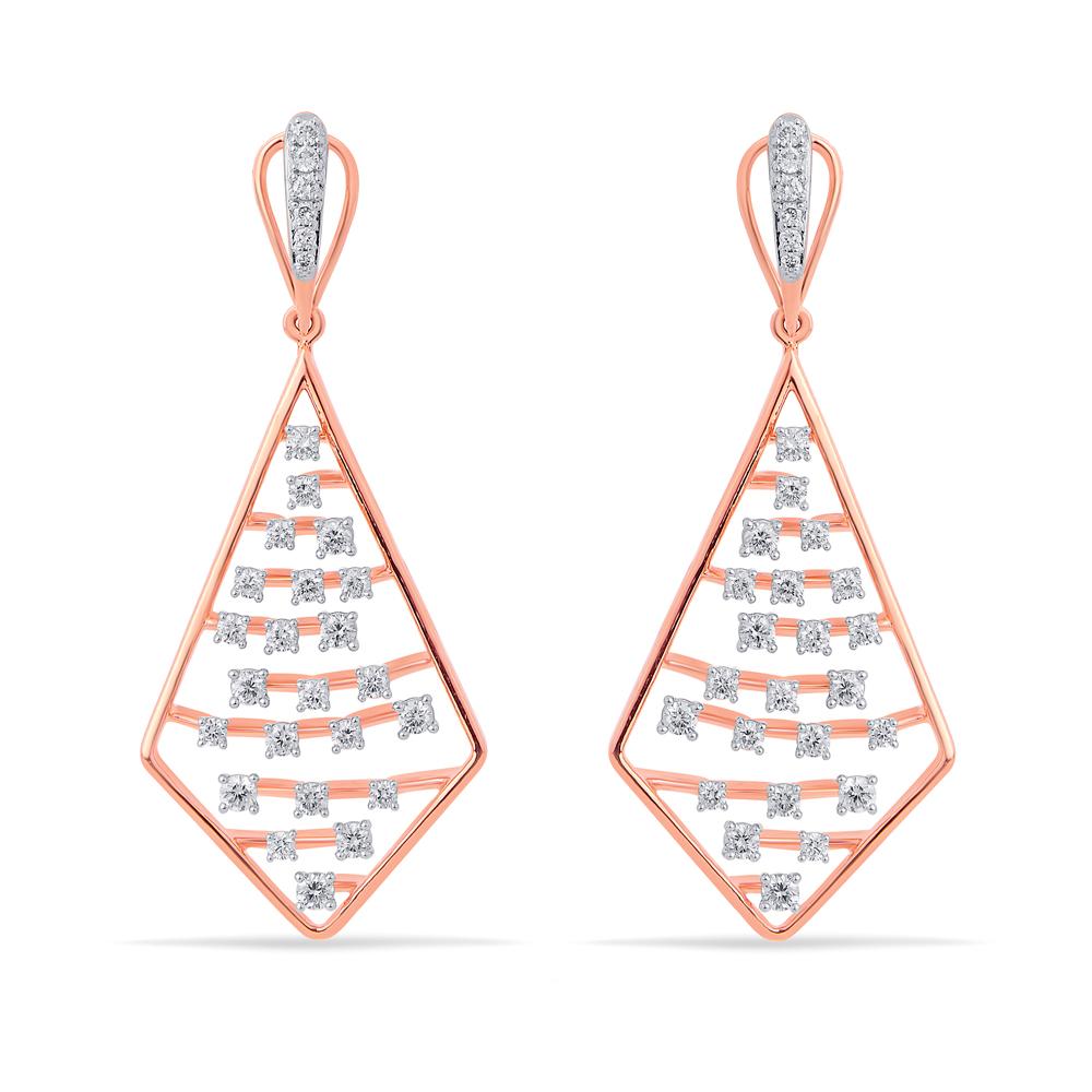 Buy 18 Karat Gold & Diamond Earrings