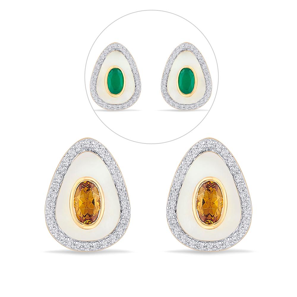 Buy 18 Karat Gold & Diamond Earrings