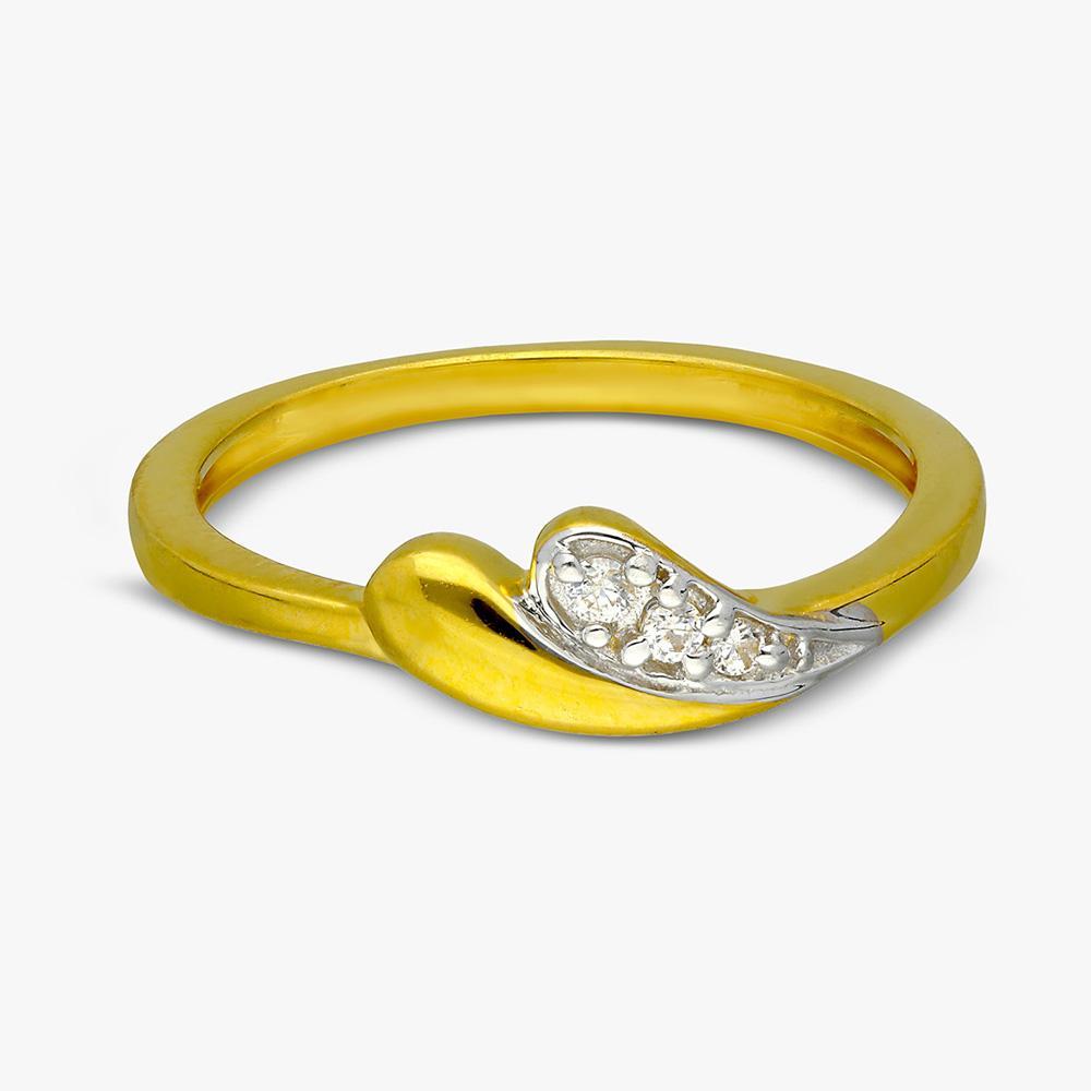 Buy 22Kt Gold & Cubic Zircon Ring For Women