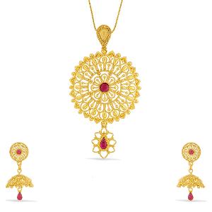 Buy 22 Karat Gold Pendant Set