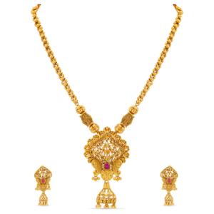 Buy 22 Karat Gold Necklace Set