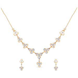 Buy 14 Karat Gold & Diamond Necklace Set