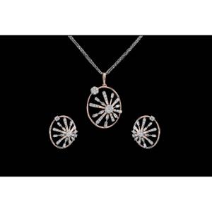 Buy 14 Karat Gold & Diamond Pendant Set
