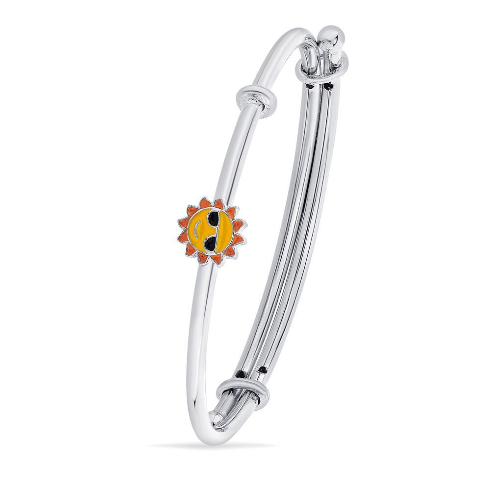 Buy Silver Smiley Sun Bangle