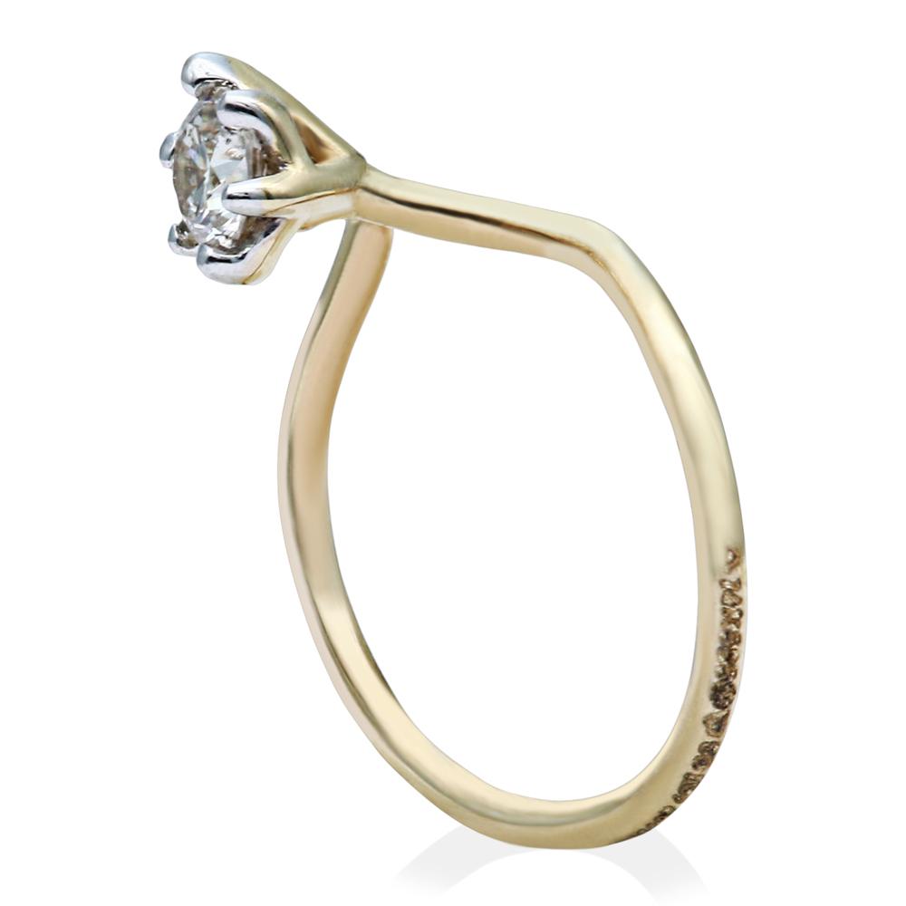 Two Tone Plated Round Design 14Kt Gold & Diamond Nose Pin ...