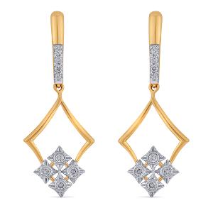 Buy 14 Karat Gold & Diamond Earrings