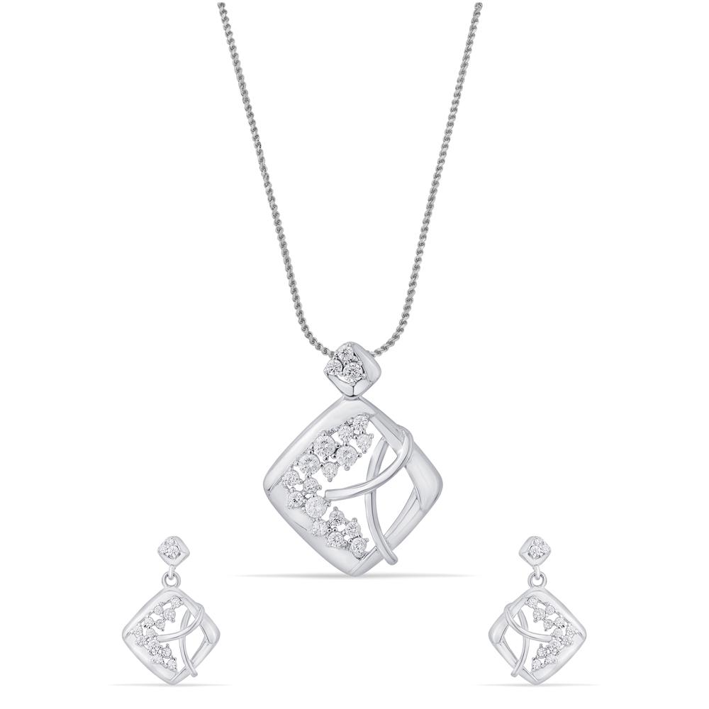 Buy 925 Purity Silver Pendant Set