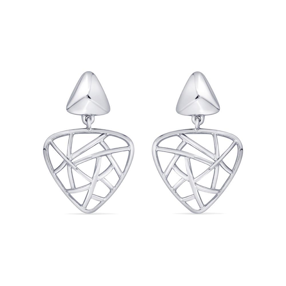 Buy Geometric Grace Silver Earrings