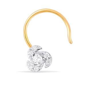 Buy 18 Karat Gold & Diamond Nose Pin