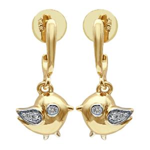 Buy Bird Gold Kids 14Kt Earrings