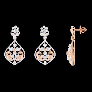 Buy 14 Karat Gold & Diamond Earrings