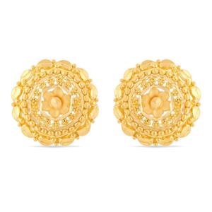 Buy 22 Karat Delicate Floral Gold Studs