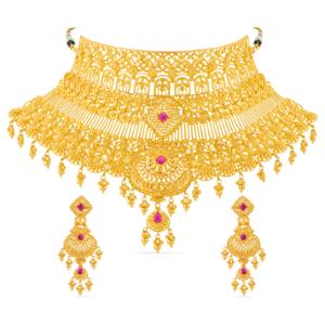 Buy 22 Karat Gold Necklace Set