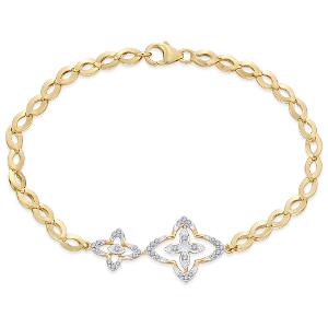 Buy 14 Karat Gold & Diamond Bracelet