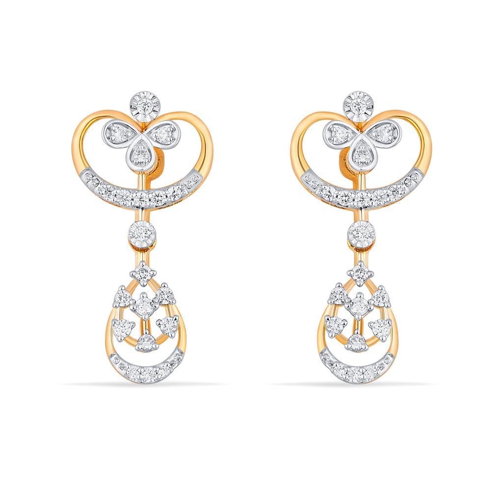 Buy 18 Karat Gold & Diamond Earrings