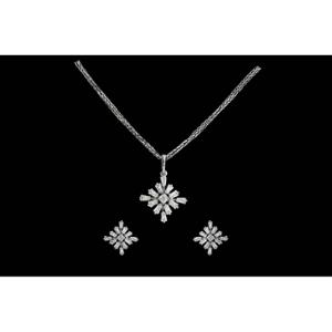 Buy 14 Karat Gold & Diamond Pendant Set