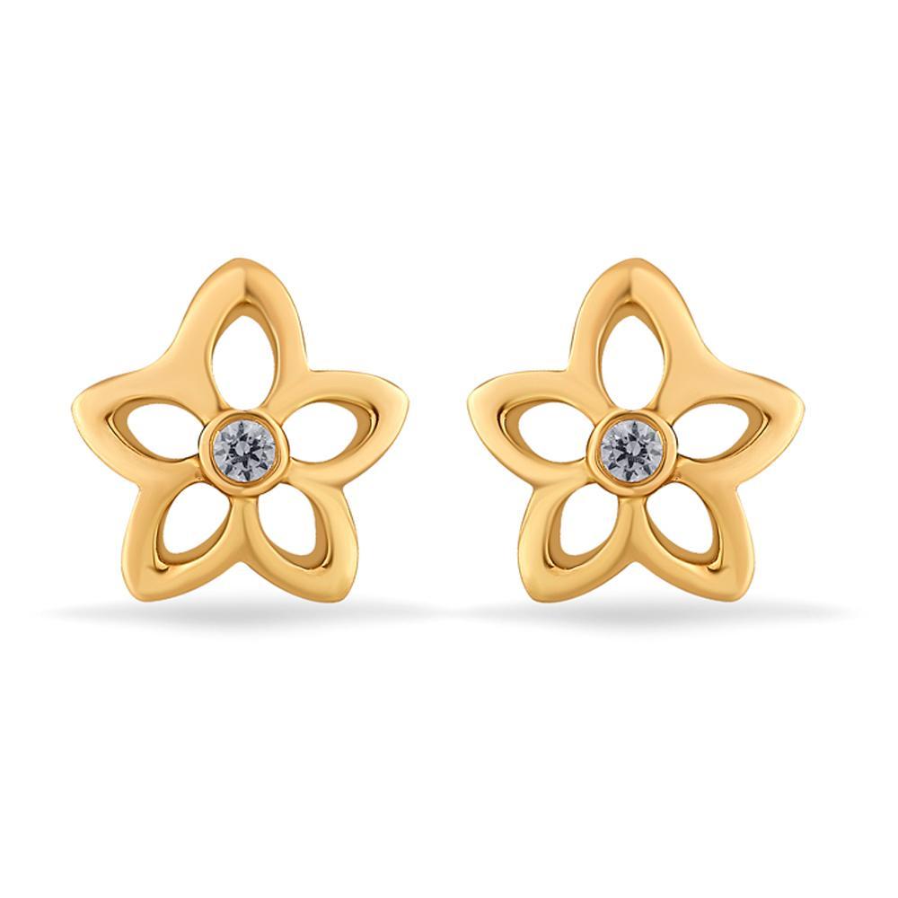 Buy Floral Gold Kids 22Kt Earrings