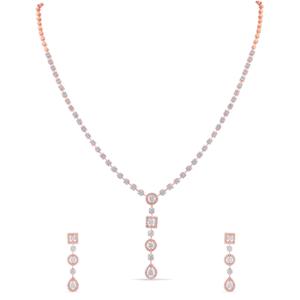 Buy 18 Karat Gold & Diamond Necklace Set